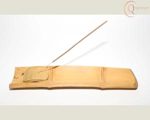 Porte-encens décoratif religieux en bois avec long plateau pour la collecte des cendres, durable et 100% naturel, encens indien - Product Image 2