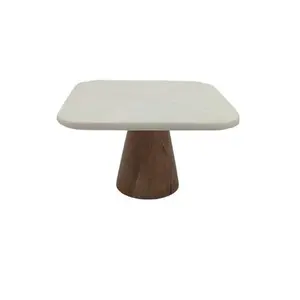 Best Quality Cake Tools Stand square shape Marble & wood Cake Stand hot selling new look Cake Serving Stand At Best Price