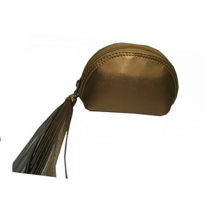 Funda de cuero genuino de alta calidad con logotipo personalizado, monedero con cremallera - Product Image 1