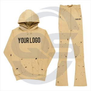 Vente en Gros Logo Personnalisé Streetwear Causal Coton Oversize Baggy Jogging Jambe Large Empilé Côté Rayé Pantalon de Survêtement Hommes - Product Image 4