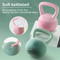 España En Stock Soft PVC Coated Steel Sand Kettlebell 2-12kg Fitness Training Strength Kettlebell Set Envío rápido