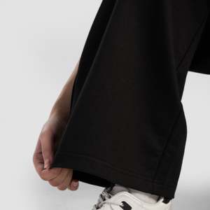 21 กางเกงขากว้างลำลองไร้ขีดจำกัด สีดำ สไตล์กางเกงระบายอากาศได้ดี - Product Image 6