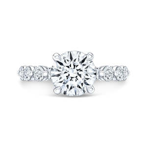 Anillo de Compromiso con Diamante Cultivado en Laboratorio de Corte Redondo de 2.20 Quilates, Montura de Una Sola Punta, Certificado IGI, Solitario Atemporal - Product Image 1