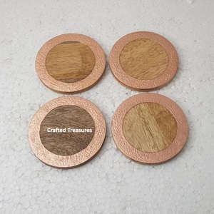 Classic Shape Acacia Wood <b>Coaster</b> Wooden Tea <b>Coaster</b> for <b>Table</b> Top Factory Direct in India - Product Image 1