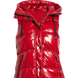 Gilet matelassé épais et isolé pour femmes en polyester chaud avec coque extérieure en nylon et doublure en soie respirante Gilet à bulles de conception OEM - Product Image 3