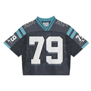 Camiseta de algodón 100% de gran tamaño personalizada al por mayor, camiseta de malla de fútbol holgada para hombre, Camiseta deportiva de moda con estampado Digital - Product Image 1