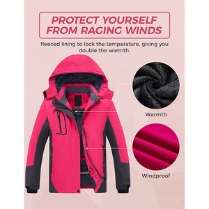 Chaqueta de manga larga para mujer, abrigo de otoño e invierno a prueba de viento, impermeable, transpirable, con bolsillos cálidos, para exteriores, nueva moda - Product Image 4