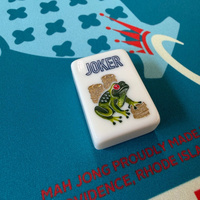 Tuiles de Mahjong en Acrylique Seabird, Design Grue et Heron Blanc Crème, Ensemble Complet de Mahjong Américain Bilingue pour Jeu en Famille