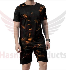 Ensemble de shorts en coton épais respirant de haute qualité pour garçons High Street Plus Size Ensembles pour hommes du Pakistan - Product Image 4