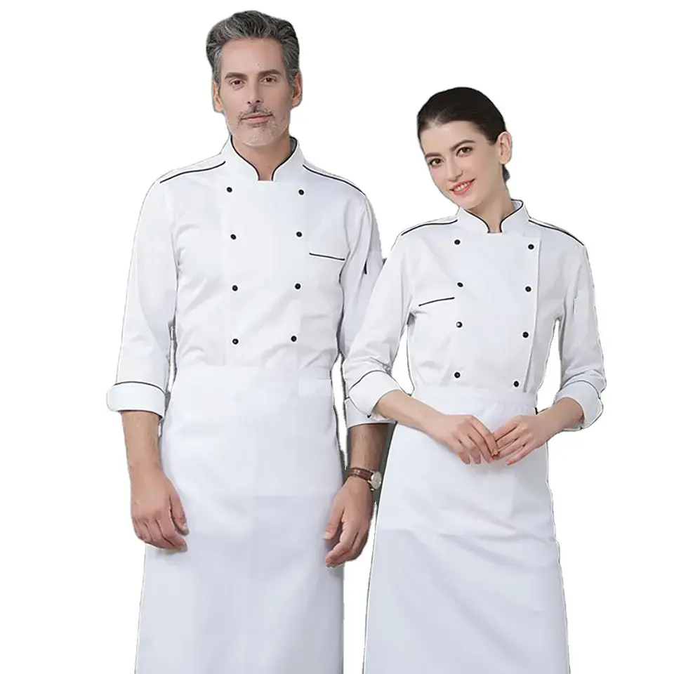 Kualitas Terbaik 100% seragam pakaian kerja staf kain katun dengan kustomisasi untuk pria dan wanita Hotel, restoran dan Bar