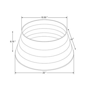 Mini collar de árbol de Navidad personalizado, acabado dorado oscuro, hierro, diseño único, decoración del hogar, venta al por mayor, Navidad hecha a medida - Product Image 3