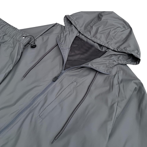 Unisex 2-Piece Winter Streetwear Windproof Quick Dry Lightweight Tracksuit Windbreaker Set Stand Collar Jogger Elastic Waist - Product Image 2