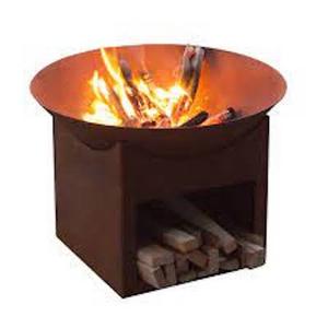 Brasero sur pied en fer forgé personnalisé, finition rustique, chauffage extérieur, emballage sur mesure, brasero de jardin QAMAR OVERSEAS QO-1355AB - Product Image 4