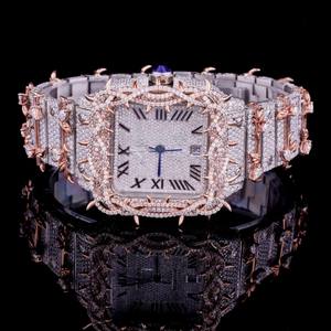 Hip Hop Luxury ETA Automatic Mechanical Tourbillon <b>Watch</b> Men <b>Women</b> 22mm <b>White</b> Gold Band Analog Display Glass Dial 3BAR Water - Product Image 1