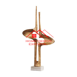 Decoración de mesa de Metal de aluminio con acabado dorado Uso Sculprure Venta caliente Escultura de Metal Diseño único y atractivo Brillante - Product Image 2