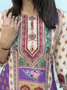 Ensemble de 3 pièces de robe Anarkali de luxe en gros avec chinon pur et travail à la main en miroir pour les femmes, les occasions familiales et les rassemblements - Product Image 6