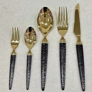 Juego de Cubiertos Clásicos de Acero Inoxidable, Tenedor, Cuchara, Cuchillo, Cubiertos para Hotel, Restaurante, Vajilla de Mesa - Product Image 2