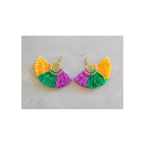 Bijoux fantaisie boucles d'oreilles gland boucles d'oreilles faites à la main avec frange pour femmes filles nouveaux modèles conception mordante - Product Image 1