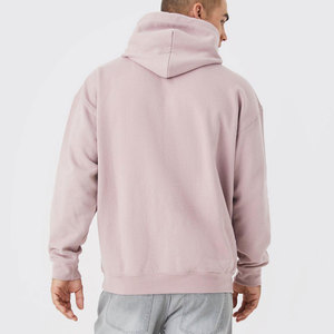 Sudaderas con capucha y sudaderas de hombre de lana de peso pesado Logotipo de impresión personalizado 100% algodón para otoño - Product Image 5