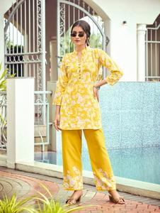 Dhwaja Export Light <b>Weight</b> Heavy Rayon Quick Dry Floral Printed Co-ords <b>Set</b> <b>for</b> <b>Women</b> Casual/Party Use All Seasons - Product Image 3