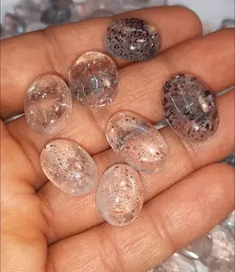 Alto aspecto Super siete ovalado cabujón piedra preciosa suave suelta brillante gemas 10 mm en tamaño collar joyería para mujer