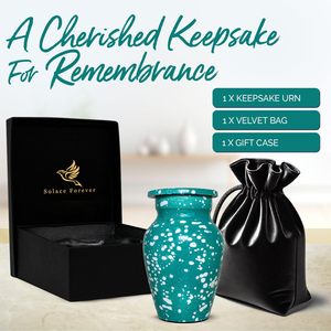 Petite urne de crémation pour les cendres humaines Hommes et femmes-Urnes de souvenir métalliques fabriquées à la main pour les cendres - Product Image 5