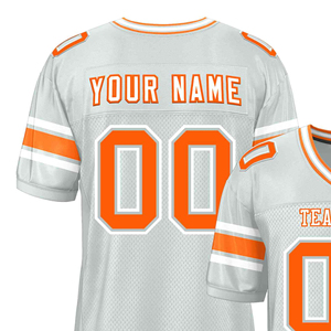 Venta al por Mayor de Camisetas de Fútbol Americano de Manga Corta, Transpirables, Antibacterianas, de Tallas Grandes, en Varios Colores, MOQ Bajo de 10 Piezas, Nombre del Equipo Personalizado - Product Image 3