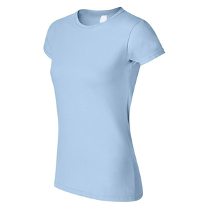 เสื้อยืดผู้หญิงแบบเรียบระบายอากาศได้ดีคอกลมสีล้วนสำหรับใส่ลำลอง - Product Image 3