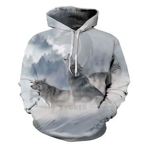 2023 OEM Mens Gym Pullover Sweatshirt 3D Printed Polyester Long Sleeve <b>Hoodie</b> <b>Plain</b> Dyed for Winter - Product Image 2