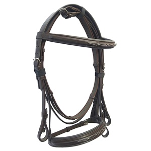 Bride en cuir marron souple de luxe de haute qualité, équipement équestre de course de chevaux indien confortable, vente en gros Premium - Product Image 2