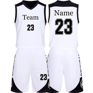 Conjunto de camiseta de baloncesto personalizado unisex, ropa deportiva de secado rápido, transpirable, tamaño ajustable con logotipo personalizado, impresión digital - Product Image 4