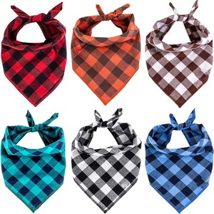 Bandanas pour chien Écharpe en coton triangulaire pour petits chiens de taille moyenne et grande Chiot Fille Garçon Foulard pour chien Foulard pour chat - Product Image 1