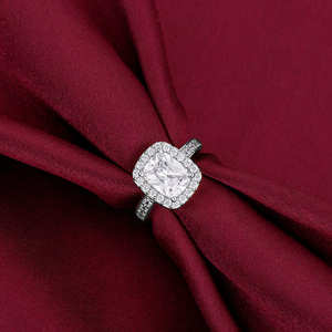Premium Quality 925 <b>Sterling</b> <b>Silver</b> Classic <b>Adjustable</b> <b>Ring</b> with Moissanite Diamond Fashion <b>Ring</b> Available at Competitive Price - Product Image 1