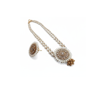 Collier élégant classique géométrique perlé avec chaîne en corde, bijoux de mariage unisexe, vente en gros pour détaillants - Product Image 3