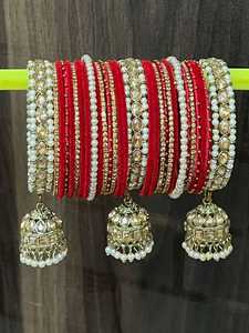 AM IMPEX Bracelets en verre multicolores de haute qualité faits à la main Ensemble Churiyan pour femmes pour mariage indien pakistanais - Product Image 5