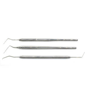 Outil de sonde dentaire manuel à une tête Addler en acier inoxydable pour détartreur d'hygiène Perio Instrument de sélection dentaire en vente - Product Image 2