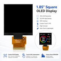 شاشة عرض OLED كبيرة مخصصة بحجم 1.85 بوصة بدقة 390×450 مع واجهة MIPI QSPI لساعات ذكية من سلسلة Pro وأجهزة تتبع اللياقة البدنية
