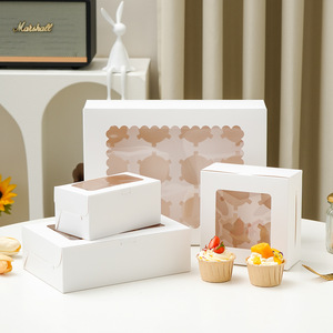 Boîte à pâtisserie jetable écologique et recyclable personnalisée, auto-érectible, en papier couché, pour l'emballage alimentaire, le pain et les mini-tartes - Product Image 4