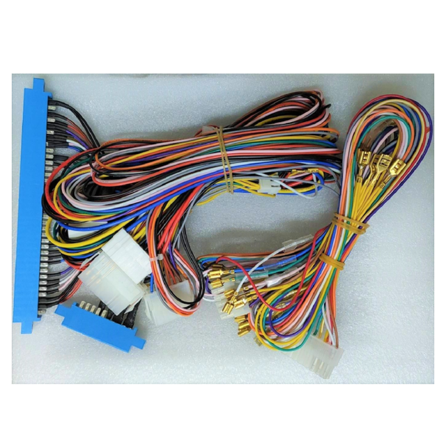 HET 36-Pin 10-Pin Jamma Arcade Game Machine Harness Kit Blue Dual Vertical Screen Link/Standalone Video Game Consoles Wire
