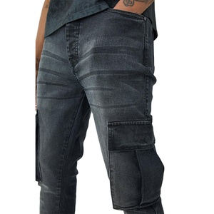 Jean pour homme multi-poches, coupe slim, taille mi-haute, décontracté, en denim, personnalisable OEM, nouvelle mode streetwear, vente en gros, très demandé - Product Image 6