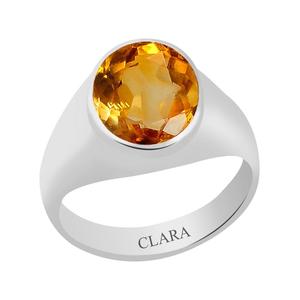 Buy Natural & Certified <b>Citrine</b> Sunela Gemstone <b>Rings</b> Diamond Religious Style for Everyday Wear - Product Image 1