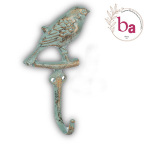 Vintage azul latón desgastado color pájaro pared abrigo y sombrero ganchos llavero colgador muy barato precio al por mayor disponible - Product Image 2