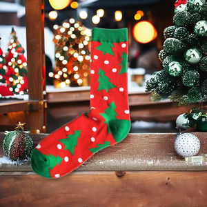 2025 décontracté noël mode hiver chaussettes 5 paires de wapiti flocon de neige coton tricot pour adultes solide motif cadeau boîte incluse - Product Image 5