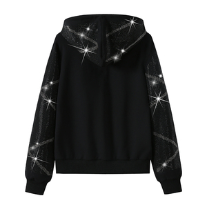 Venta caliente transpirable Mujer Rhinestone chándal tendencia superior tarifa al por mayor mejor tela con chándales de calidad superior - Product Image 3