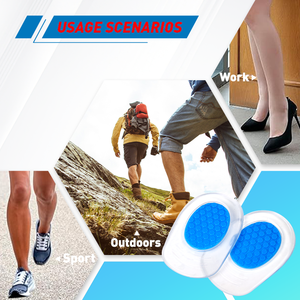 Bantalan tumit lembut, traksi olahraga, menyerap guncangan Achilles Tendonitis Plantar Fasciitis tumit taji nyeri tumit, bantalan Gel tumit - Product Image 6