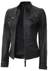 Chaqueta de Invierno Acolchada para Mujer, Diseño 2026, Chaqueta de Cuero Genuino, Estilo Casual, Cierre de Cremallera, Forro Cálido, Fabricante y Mayorista OEM - Product Image 5