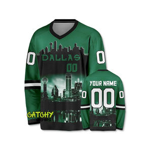 Camiseta personalizable de sarga de aparejos para hombre para hockey sobre hielo, ropa sublimada con logotipo del equipo OEM, ropa uniforme - Product Image 5