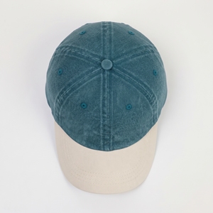 Casquette de baseball 6 panneaux réglable unisexe décontractée avec visière contrastante, vente en gros, logo personnalisé, casquette en coton lavé non structurée de haute qualité - Product Image 6