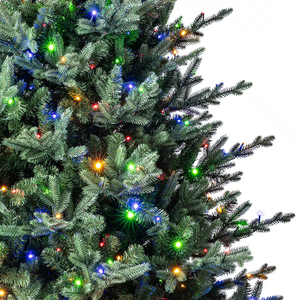 <span class=keywords><strong>Sapin</strong></span> de Noël artificiel de luxe pré-éclairé de 7,5 pieds avec lumières LED miniatures multifonctions changeantes de couleur pour la décoration de fête de vacances - Product Image 5