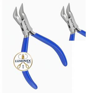 Outils de qualité prix usine pince à nez courbé en acier inoxydable mâchoire incurvée fabrication de bijoux réglage de pierre de précision bricolage formage de fil - Product Image 1